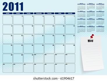 May desk planner for 2011