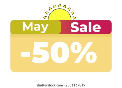 May discount frame
Month discount icon
Vector banner discounts, sales, promotions