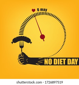 May event - holiday No Diet Day. Vector illustration