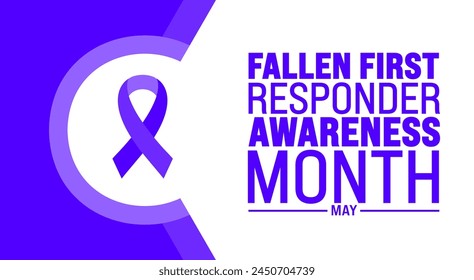 May is Fallen First Responder Awareness Month background template. Holiday concept. use to background, banner, placard, card, and poster design template with text inscription and standard color. 