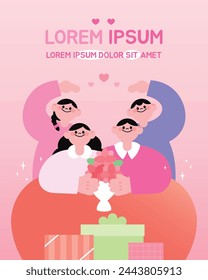May Family Month Parent's Day Illustration