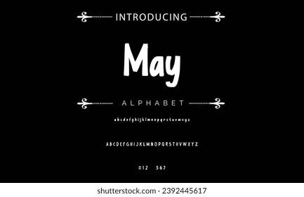 May font modern bouncy typeset, lively friendly alphabet. Playful cheerful letters in Los Muertos Mexican style for menus, labels, signage, ads, crafts and comic book. Vector typographic design