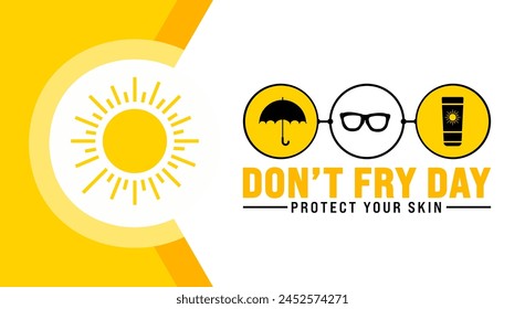 May is Don’t Fry Day background template. Holiday concept. use to background, banner, placard, card, and poster design template with text inscription and standard color. vector illustration.
