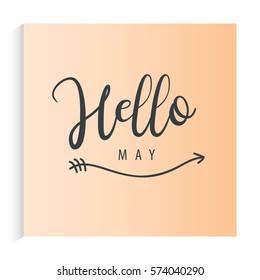 May Greeting Background With Pastel Color