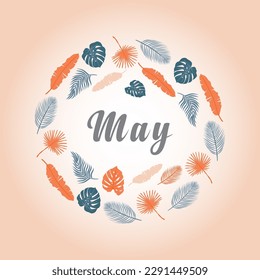 May hand lettering vector. suitable for card or banner