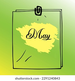 May hand lettering vector.suitable for card , banner, or poster