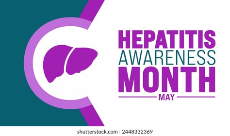 May is Hepatitis Awareness Month background template. Holiday concept. use to background, banner, placard, card, and poster design template with text inscription and standard color. vector
