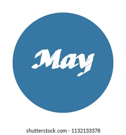 May icon. Element of name of month icons for mobile concept and web apps. Badge style May icon can be used for web and mobile apps