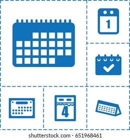 May icon. set of 6 may filled icons such as 1st day calendar, calendar