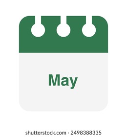 May icon vector. Daily, monthly, yearly calendar icon