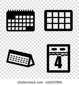 May icons set. set of 4 may filled icons such as calendar
