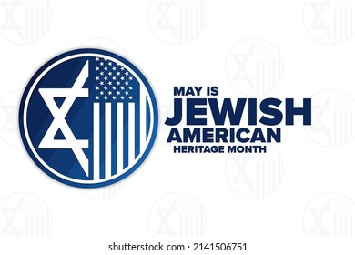 May is Jewish American Heritage Month. Holiday concept. Template for background, banner, card, poster with text inscription. Vector EPS10 illustration svg