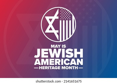 May is Jewish American Heritage Month. Holiday concept. Template for background, banner, card, poster with text inscription. Vector EPS10 illustration