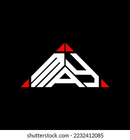Logotipo de la carta MAY diseño creativo con gráfico vectorial, MAYO simple y moderno logo.