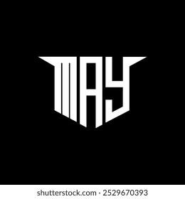 MAY letter logo design with white background in illustrator, vector logo modern alphabet font overlap style, calligraphy designs for logo, Poster, Invitation, etc.