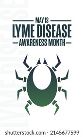 May is Lyme Disease Awareness Month. Holiday concept. Template for background, banner, card, poster with text inscription. Vector EPS10 illustration