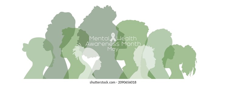 May - Mental Health Awareness Month banner.	