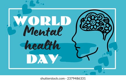 May is Mental Health Awareness Month banner vector illustration 