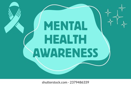May is Mental Health Awareness Month banner vector illustration 