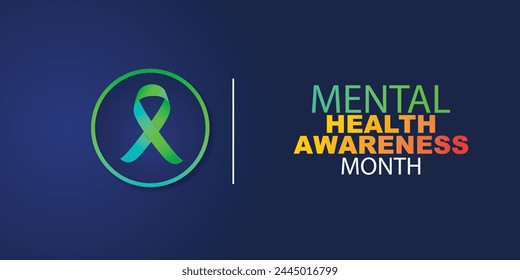 May is Mental Health Awareness Month banner. Mental Health Awareness an annual campaign highlighting awareness of mental health. Vector design illustration.