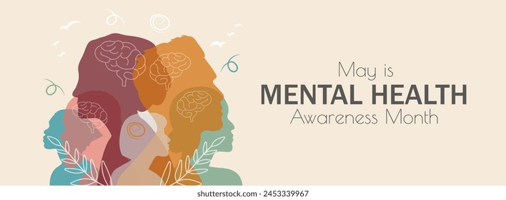 May is Mental Health Awareness Month banner.	
