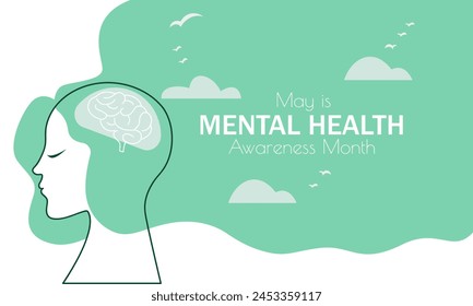 May is Mental Health Awareness Month banner.	
