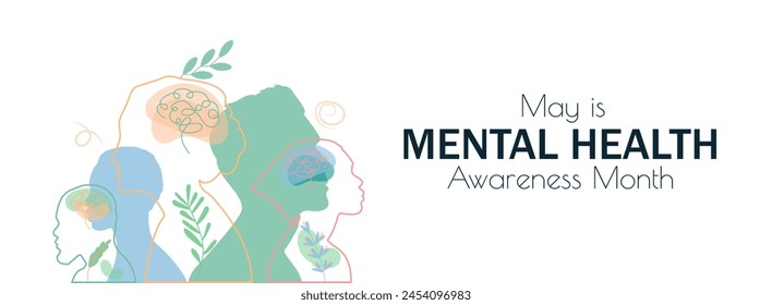 May is Mental Health Awareness Month banner.	
