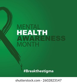 May is Mental Health Awareness Month banner. Mental Health Awareness an annual campaign highlighting awareness of mental health. Vector design illustration.	