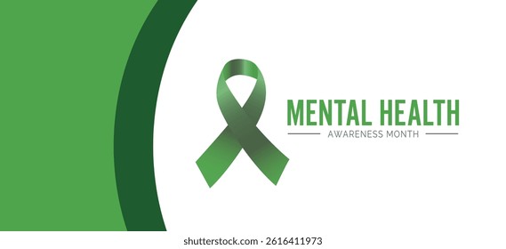 May is Mental Health Awareness Month post design, banner illustration Background 