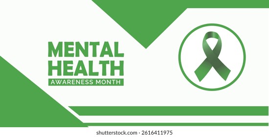 May is Mental Health Awareness Month post design, banner illustration Background 