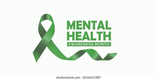 May is Mental Health Awareness Month post design, banner illustration Background 