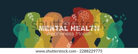 May is Mental Health Awareness Month banner. Stockfoto © 