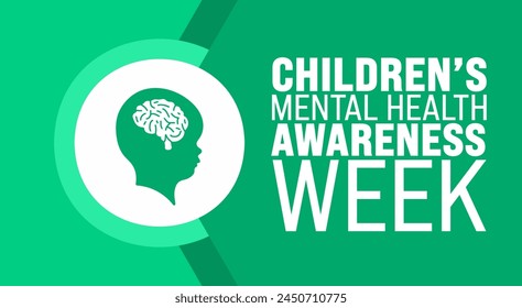 May is Children’s Mental Health Awareness Week background template. Holiday concept. use to background, banner, placard, card, and poster design template with text inscription and standard color.