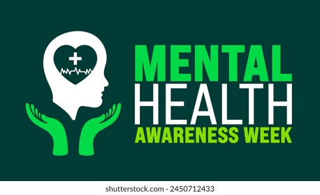 May is Mental Health Awareness Week background template. Holiday concept. use to background, banner, placard, card, and poster design template with text inscription and standard color. vector