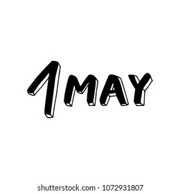MAY. MONTH. HAND LETTERING. SPRING