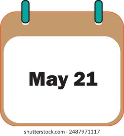 May Month Icon 21 | Date Icon Design