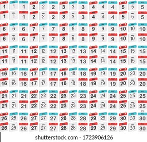 may month set calendar icon vector stock vector royalty free 1723906126