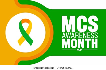 May is Multiple Chemical Sensitivity MCS Awareness Month background template. Holiday concept. use to background, banner, placard, card, and poster design template with text inscription