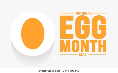 May is National Egg Month background template. Holiday concept. use to background, banner, placard, card, and poster design template with text inscription and standard color. vector illustration.