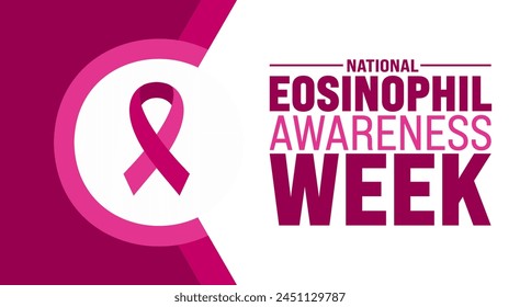 May is National Eosinophil Awareness Week background template. Holiday concept. use to background, banner, placard, card, and poster design template with text inscription and standard color. vector 