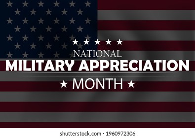 May is National Military Appreciation Month, background design.