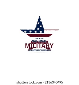 May is National Military Appreciation Month,  vector illustration