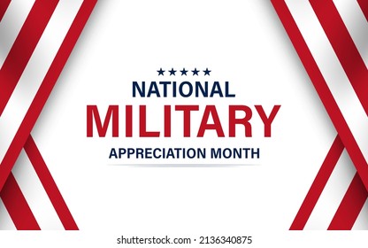 May is National Military Appreciation Month,  vector illustration