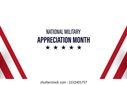 May is National Military Appreciation Month, background design.