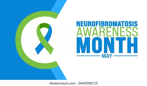 May is National NF Neurofibromatosis Month background template. Holiday concept. use to background, banner, placard, card, and poster design template with text inscription and standard color.