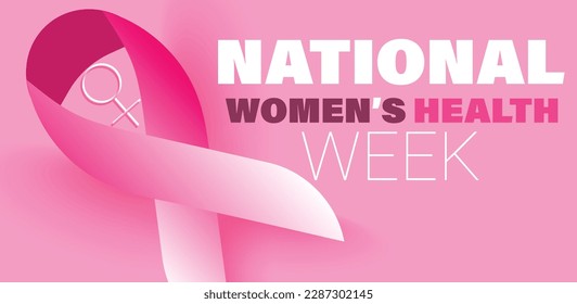 May is National Women's health week. Template for background, banner, card, poster. Vector illustration.