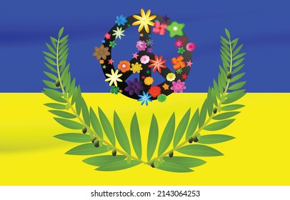 May peace come in Ukraine. use peace symbols