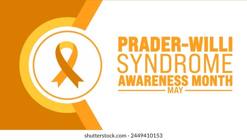 May is Prader Willi Syndrome Awareness Month background template. Holiday concept. use to background, banner, placard, card, and poster design template with text inscription and standard color. vector