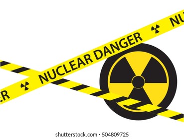  May present radiation threat or Danger, Nuclear energy. Vector illustration.