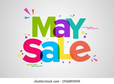 May sale colorful banner background. Template design